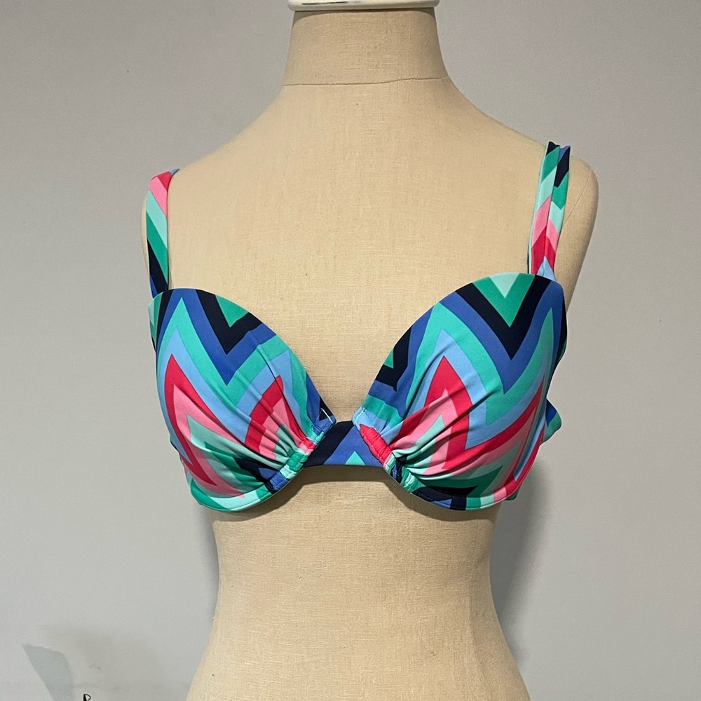 Aerie Multicolor Chevron Bikini Top